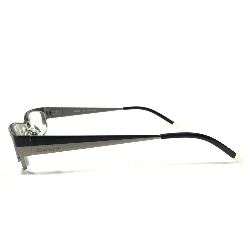 DKNY Eyeglasses Frames DY5553 1080 Black Silver Rectangular Full Rim 50-15-135